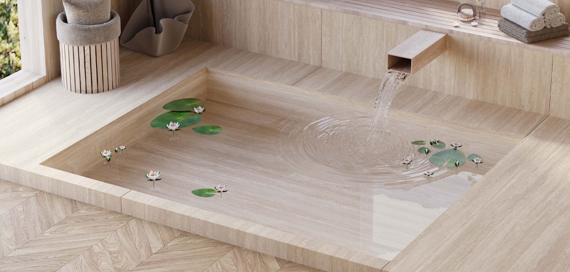 Maxton White Traverten